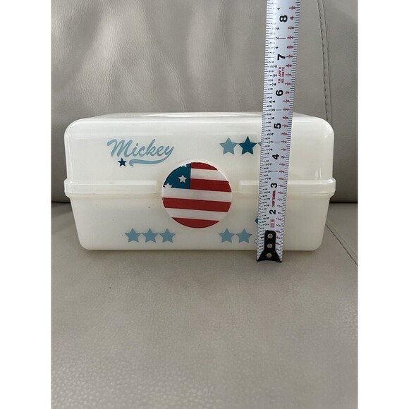 Vintage Disney Mickey Mouse craft Makeup Tackle box Caboodle Style EUC - Picture 2 of 10